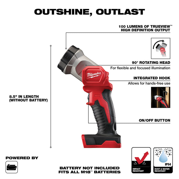 Milwaukee 2735-20 M18 LED Work Light (Bare Tool) - 3