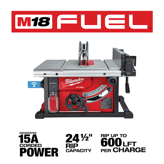 Milwaukee 2736-20 M18 FUEL 8-1/4" Table Saw with One-Key - 3