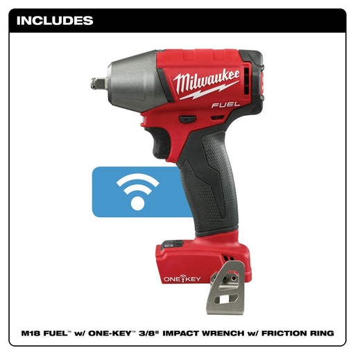 Milwaukee 2758-20 M18 FUEL 3/8" Compact Impact Wrench with Friction Ring with ONE-KEY (Bare) - 2