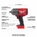 Milwaukee 2766-20 M18 FUEL 1/2" High Torque Impact Wrench w/Pin Detent - 7