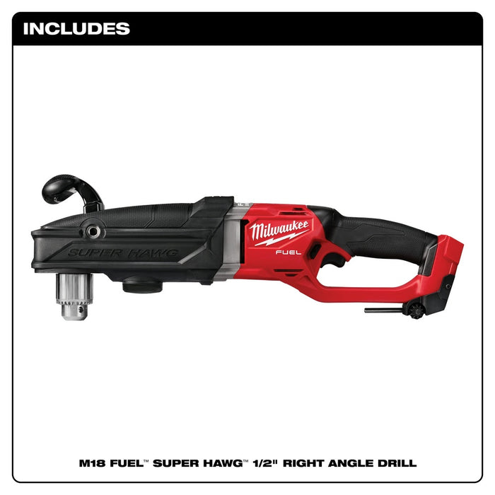 Milwaukee 2809-20 M18 FUEL Super Hawg 1/2" Right Angle Drill - Bare Tool - 2