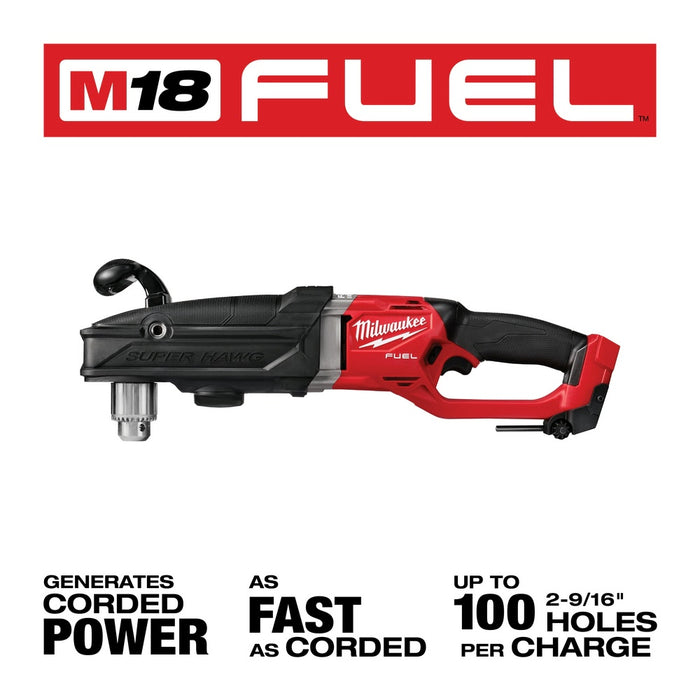 Milwaukee 2809-20 M18 FUEL Super Hawg 1/2" Right Angle Drill - Bare Tool - 3