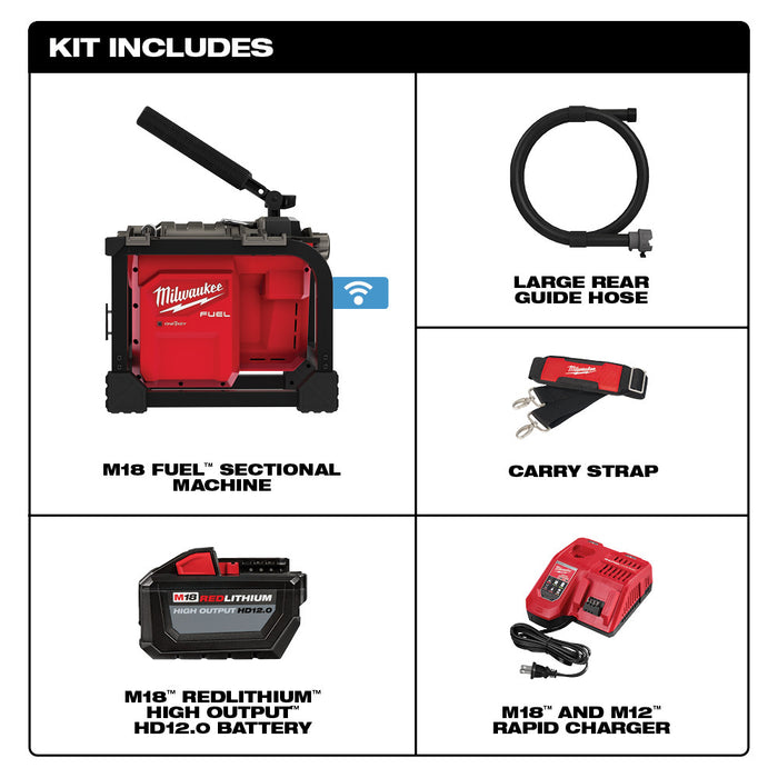 Milwaukee 2818-21 M18 FUEL™ Sectional Machine For 5/8" & 7/8" Cable - 13