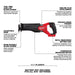 Milwaukee 2821-21HO M18 FUEL Sawzall Recip Saw PACKOUT Kit with 5 Ah Battery Charger and Tool Case - 9