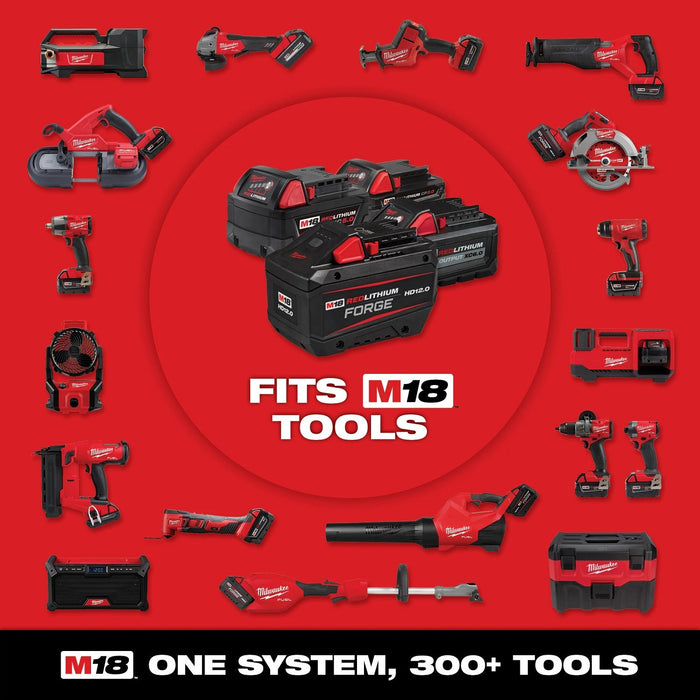 Milwaukee 2821-21HO M18 FUEL Sawzall Recip Saw PACKOUT Kit with 5 Ah Battery Charger and Tool Case - 11
