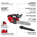 Milwaukee 2826-22T M18 FUEL 14" Top Handle Chainsaw 2 Battery Kit - 4
