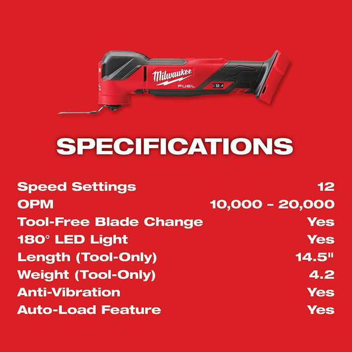 Milwaukee 2836-20 M18 FUEL™ Oscillating Multi-Tool (Bare-Tool) - 8