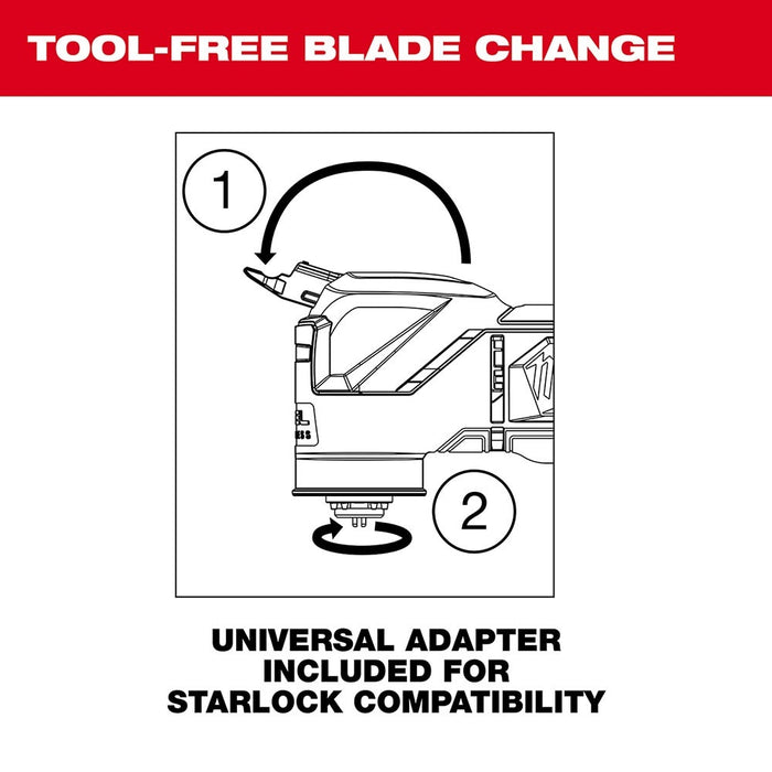 Milwaukee 2836-20 M18 FUEL™ Oscillating Multi-Tool (Bare-Tool) - 9