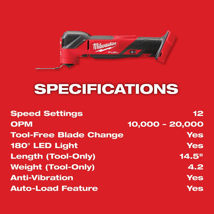 Milwaukee 2836-21 M18 FUEL™ Oscillating Multi-Tool (Kit) - 8
