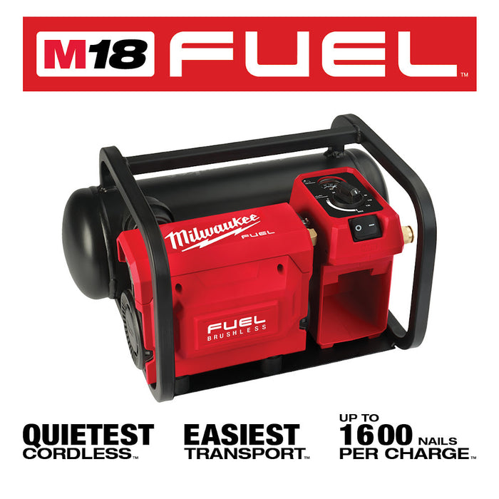 Milwaukee 2840-20 M18 FUEL 2 Gallon Compact Quiet Compressor - 2