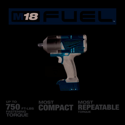 Milwaukee 2862-20 M18 FUEL ONE-KEY High Torque Impact Wrench 1/2" Pin Detent Bare - 2