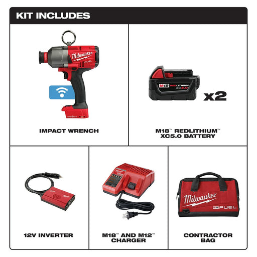 Milwaukee 2865-22 M18 FUEL 7/16" Hex Utility HTIW w/ ONE-KEY Kit - 2