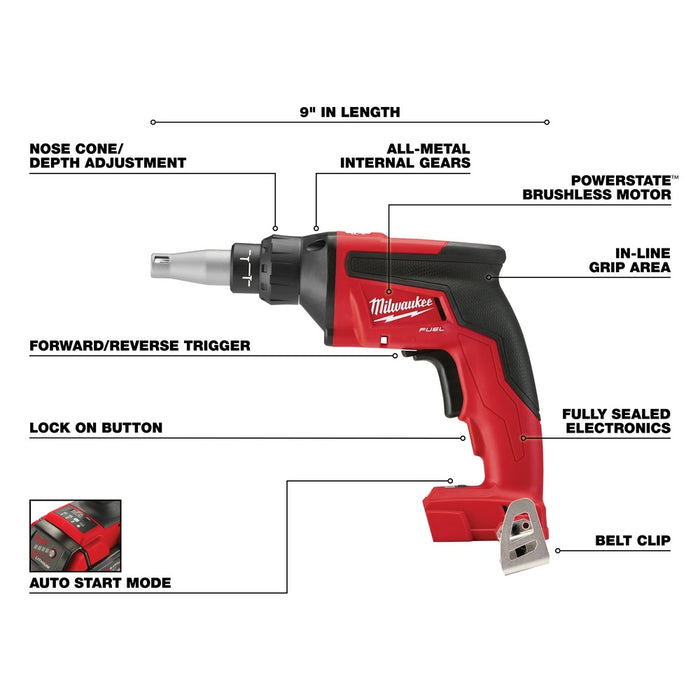 Milwaukee 2866-20 M18 FUEL Drywall Screw Gun Bare Tool - 4