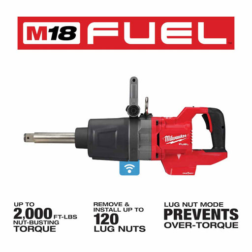 Milwaukee 2869-20 M18 FUEL 1 in. D-Handle Ext Anvil High Torque Impact Wrench w/ ONE-KEY - 2