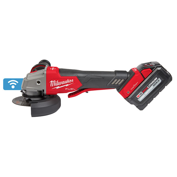 Milwaukee 2882-22 M18 FUEL™ 4-1/2" / 5" Braking Grinder w/ ONE-KEY™  Paddle Switch, No-Lock Kit - 11