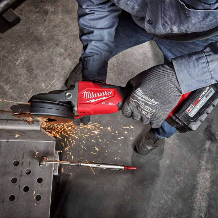 Milwaukee 2887-20 M18 FUEL™ 5" Flathead Braking Grinder, Slide Switch Lock-On - 7