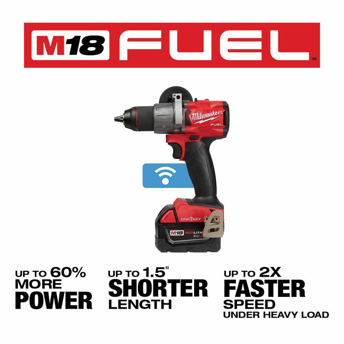 Milwaukee 2896-22 M18 FUEL Drywall Screw Gun / Impact Combo Kit with XC Batteries - 3