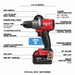 Milwaukee 2896-22 M18 FUEL Drywall Screw Gun / Impact Combo Kit with XC Batteries - 4