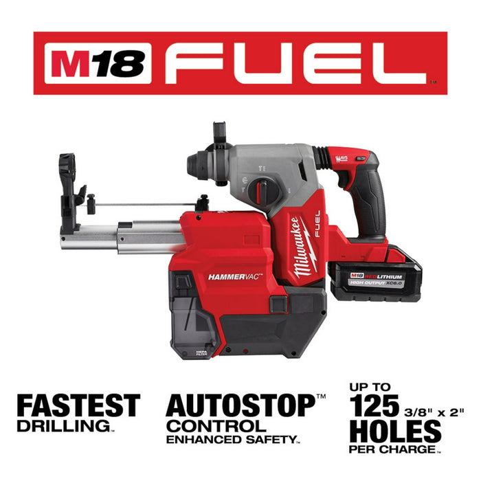 Milwaukee 2912-22DE M18 FUEL™ 1" SDS Plus Rotary Hammer Dust Extractor Kit - 3