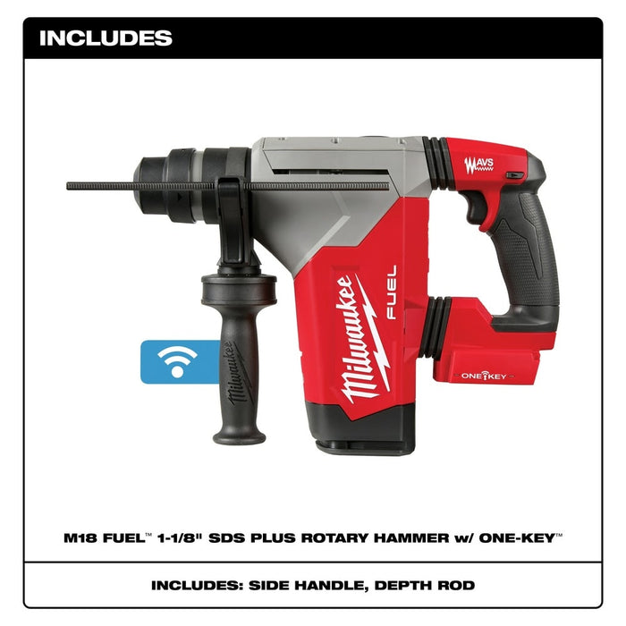 Milwaukee 2915-20 M18 FUEL 1-1/8 SDS Plus Rotary Hammer Bare Tool - 4