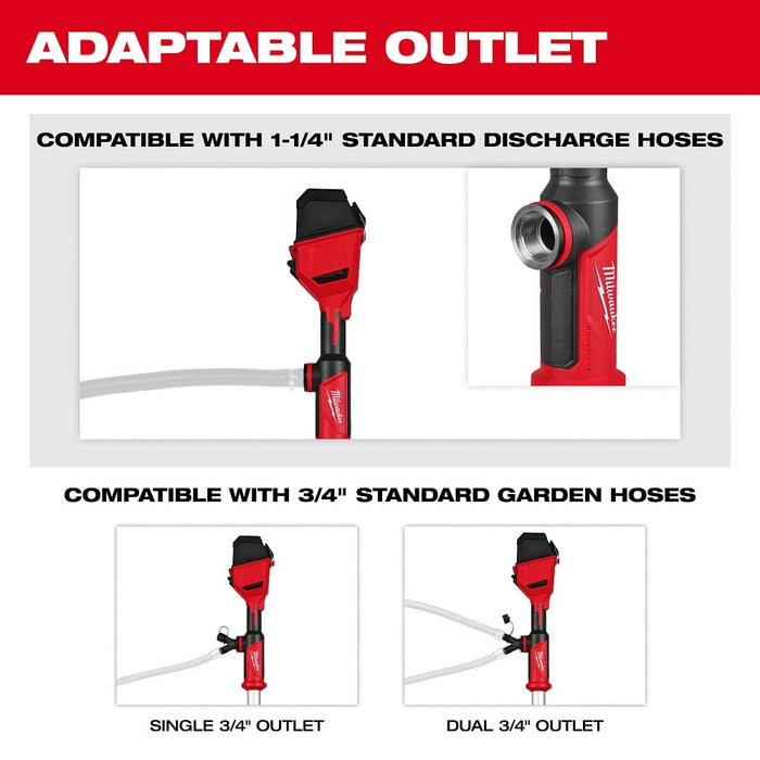 Milwaukee 2940-20 M18 Brushless Stick Transfer Pump - 8