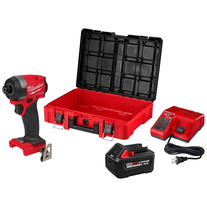 Milwaukee 2953-21HO M18 FUEL 1/4" Hex Impact Driver PACKOUT Kit with 5Ah Battery