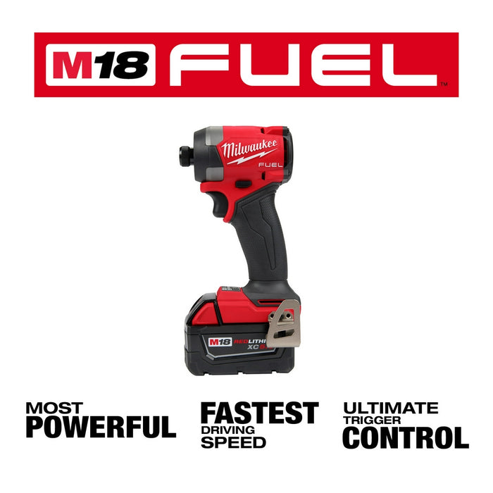 Milwaukee 2953-22 M18 FUEL 1/4" Hex Impact Driver Kit - 5