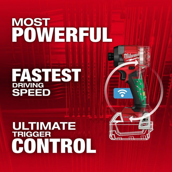 Milwaukee 2957-20 M18 FUEL 1/4" Hex Impact Driver w/ ONE-KEY - 2