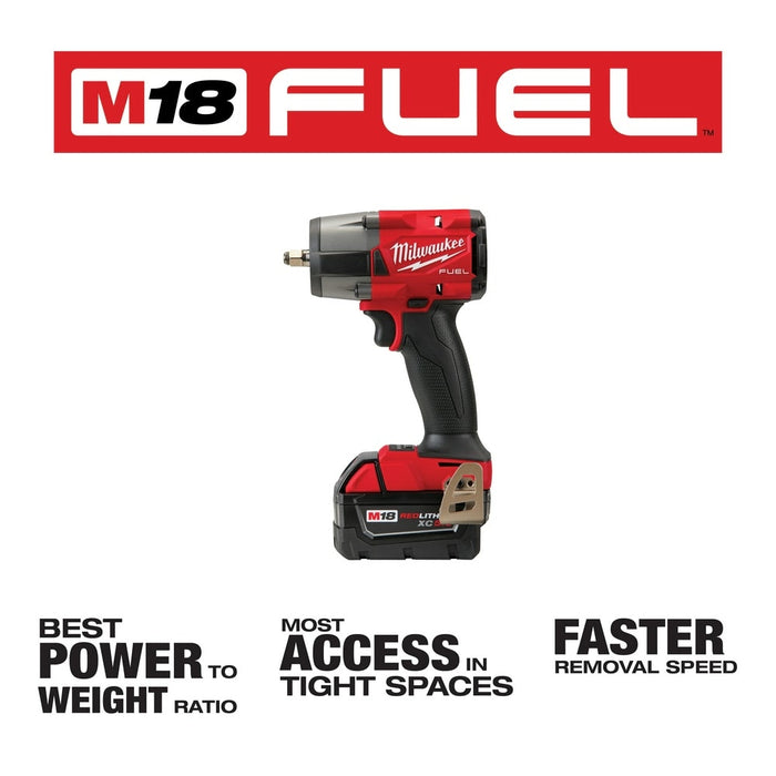 Milwaukee  2960-22  "M18 FUEL™ 3/8 " Mid-Torque Impact Wrench w/ Friction Ring Kit " - 3