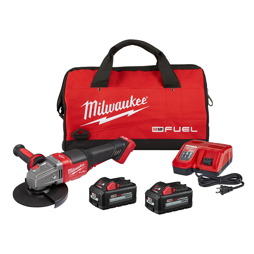 Milwaukee 2980-22 M18 FUEL 4-1/2" 6" GRINDER, PADDLE SWITCH NO-LOCK 2 BATT KIT