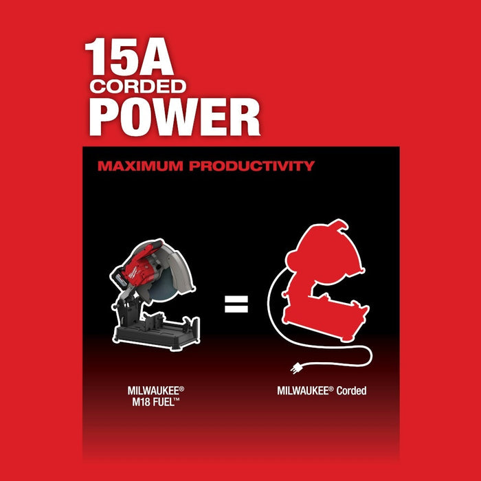 Milwaukee 2990-21HD M18 FUEL™ 14" Abrasive Chop Saw - 19