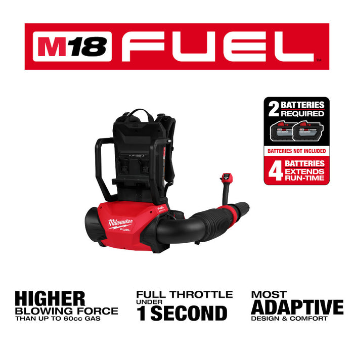 Milwaukee 3009-20 M18 FUEL Dual Battery Backpack Blower - 2