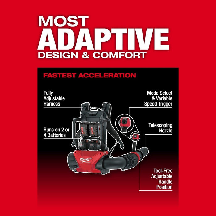 Milwaukee 3009-20 M18 FUEL Dual Battery Backpack Blower - 8