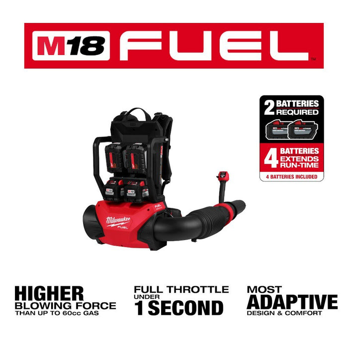 Milwaukee 3009-24HD M18 FUEL Dual Battery Backpack Blower Kit - 3