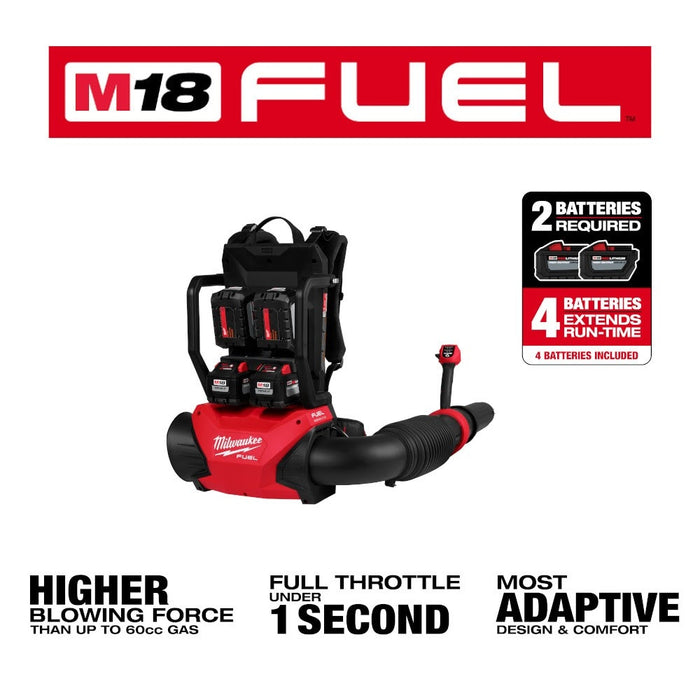 Milwaukee 3009-24HD M18 FUEL Dual Battery Backpack Blower Kit - 3