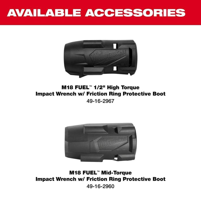 Milwaukee 3010-22 M18 FUEL 1/2" HTIW & 3/8" MTIW Automotive Combo Kit - 7