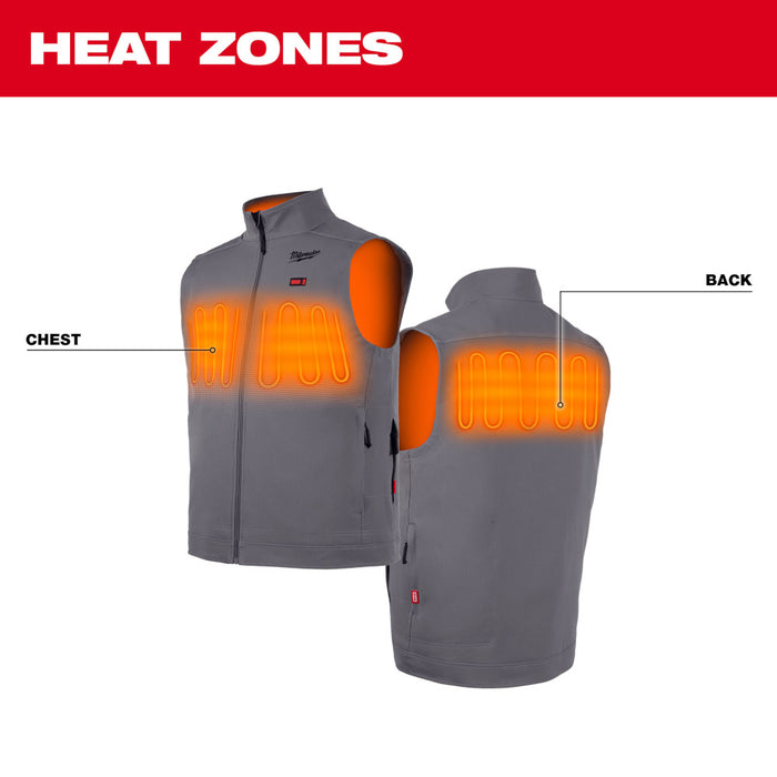 Milwaukee 304G-20 M12 Heated TOUGHSHELL Vest Gray (Vest Only) - 7