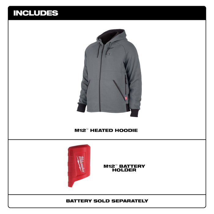 Milwaukee 306G-20 M12 Heated Hoodie Gray (Hoodie Only) - 8