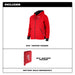 Milwaukee 306R-20 M12 Heated Hoodie Red (Hoodie Only) - 8