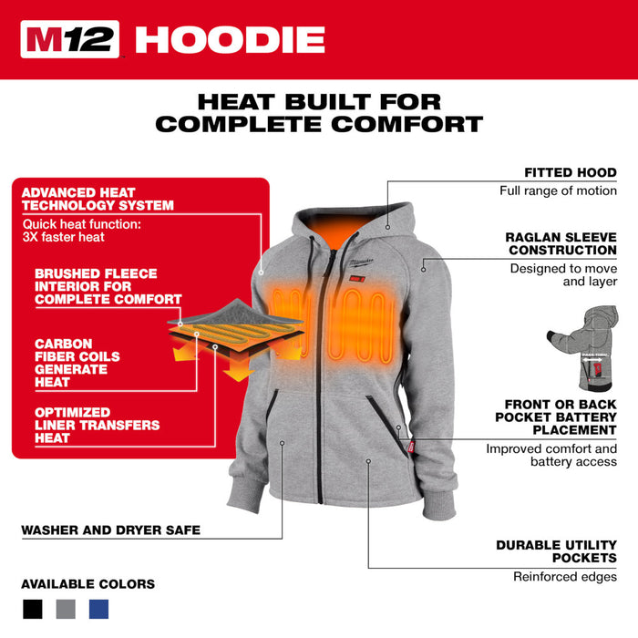 Milwaukee 336BL-21 M12 Women's Heated Hoodie Kit Blue - 2