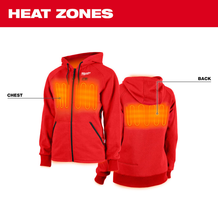 Milwaukee 336R-21 M12 Red Heated Women's Hoodie Kit - 6