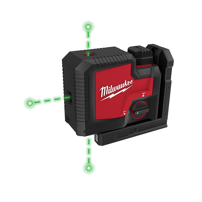 Milwaukee 3510-21 USB Rechargeable Green 3-Point Laser - 5