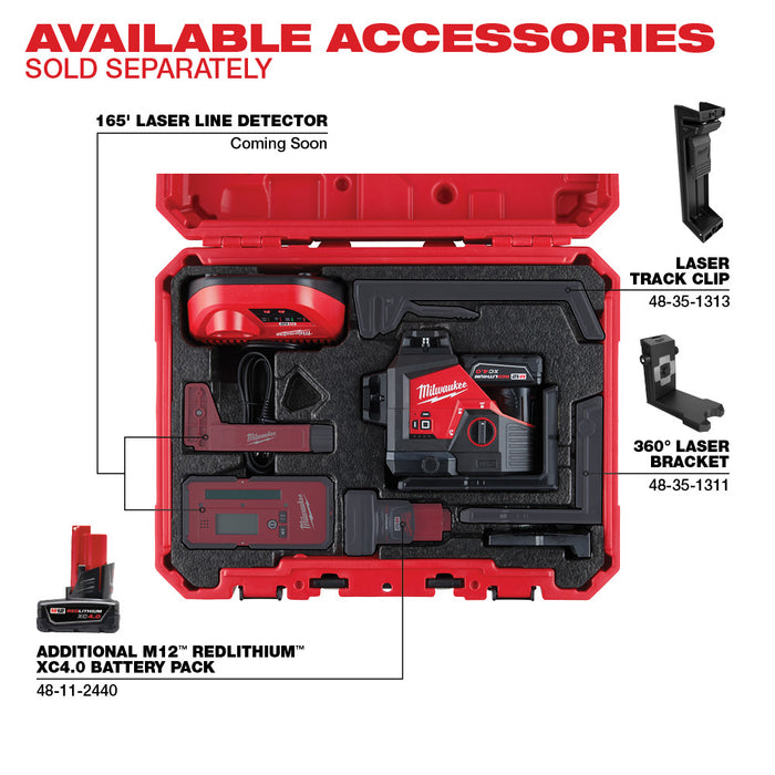 Milwaukee 3632-21 M12™ Green 360° 3-Plane Laser Kit - 5