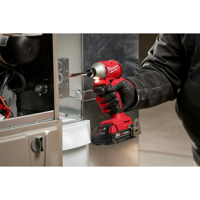 Milwaukee 3650-22CT M18 Compact Brushless 1/4" Hex Impact Driver Kit - 9