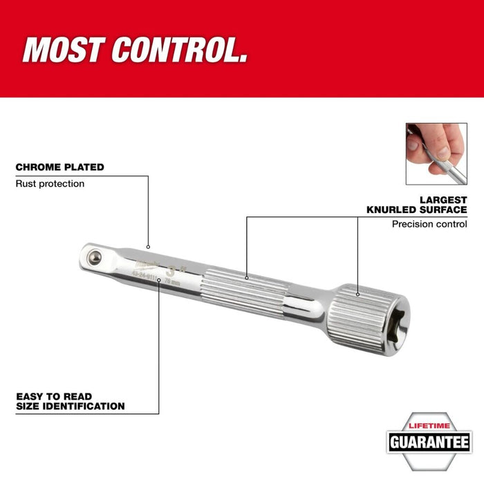 Milwaukee 43-24-9114 3/8" Drive 6" Extension - 2