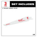 Milwaukee 48-00-5053 6” 8TPI Drywall SAWZALL Blades (3 pk) - 2