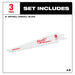 Milwaukee 48-00-5053 6” 8TPI Drywall SAWZALL Blades (3 pk) - 2