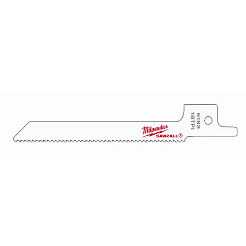 Milwaukee 48-00-5163 3-5/8" x 18TPI Bi-Metal Super Sawzall Blade