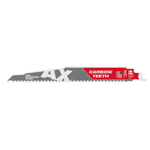 Milwaukee 48-00-5226 AX Sawzall Blade With Carbide Teeth, 9" 5T