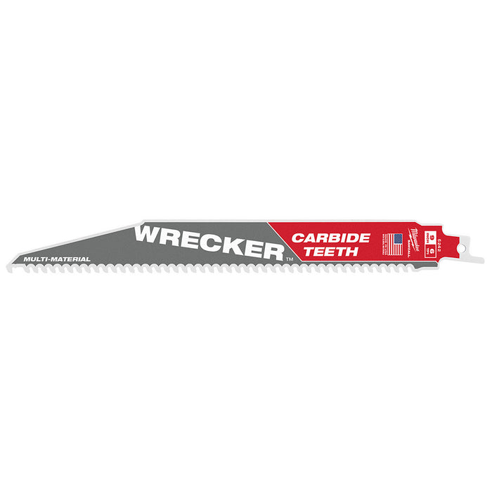 Milwaukee 48-00-5242 9" 6 TPI THE WRECKER™ with Carbide Teeth SAWZALL® Blade 1PK